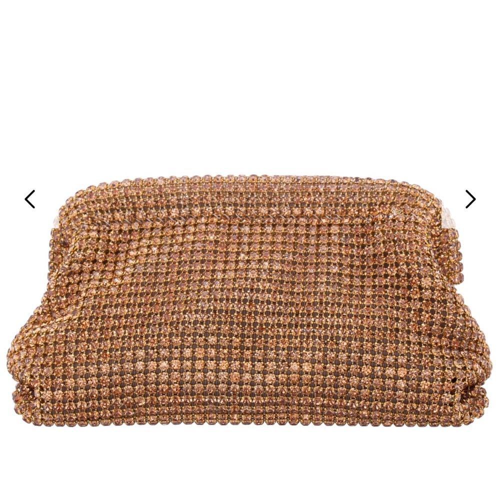 Nina Gold Clutch with Metallic Beading